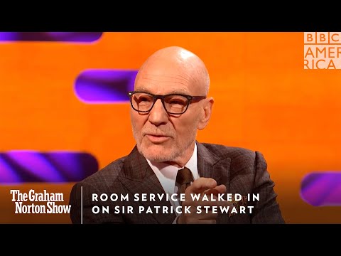 パトリック・スチュワート卿のルームサービスが入ってきました｜グラハム・ノートン・ショー｜金曜日＠午後11時｜BBCアメリカ (Room Service Walked in on Sir Patrick Stewart | The Graham Norton Show | Friday @ 11pm | BBC America)