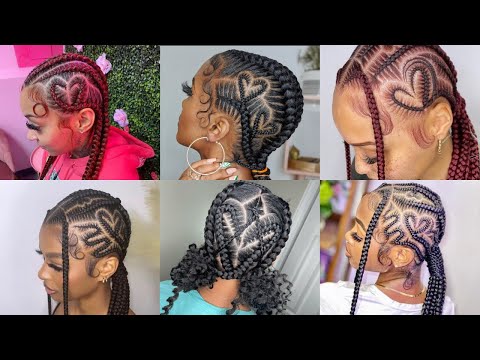 Heart braids hairstyles | Braided hearts hairstyle...