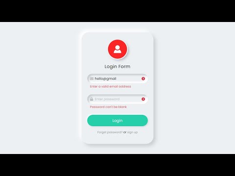 Login Form Validation With Shake Effect Using Html Css Css Html Javascript Code Shorts