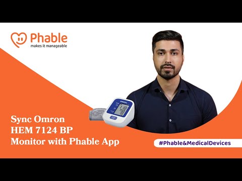 How To Use Omron HEM 7124 Blood Pressure Monitor & Sync With Phable App | Phablecare