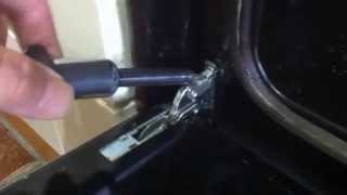 Electric oven cooker door removal guide.  Easy step by step.