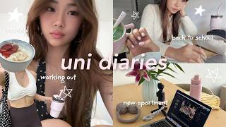 UNI DIARIES vlog 🎧♡: Back to school, fashion student, cooking, new apartment, working out, etc.