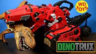 Dinotrux Mega Chompin Ty Rux Talking Dinosaur Trucks Dreamworks Vehicle Unboxing, Review By WD Toys