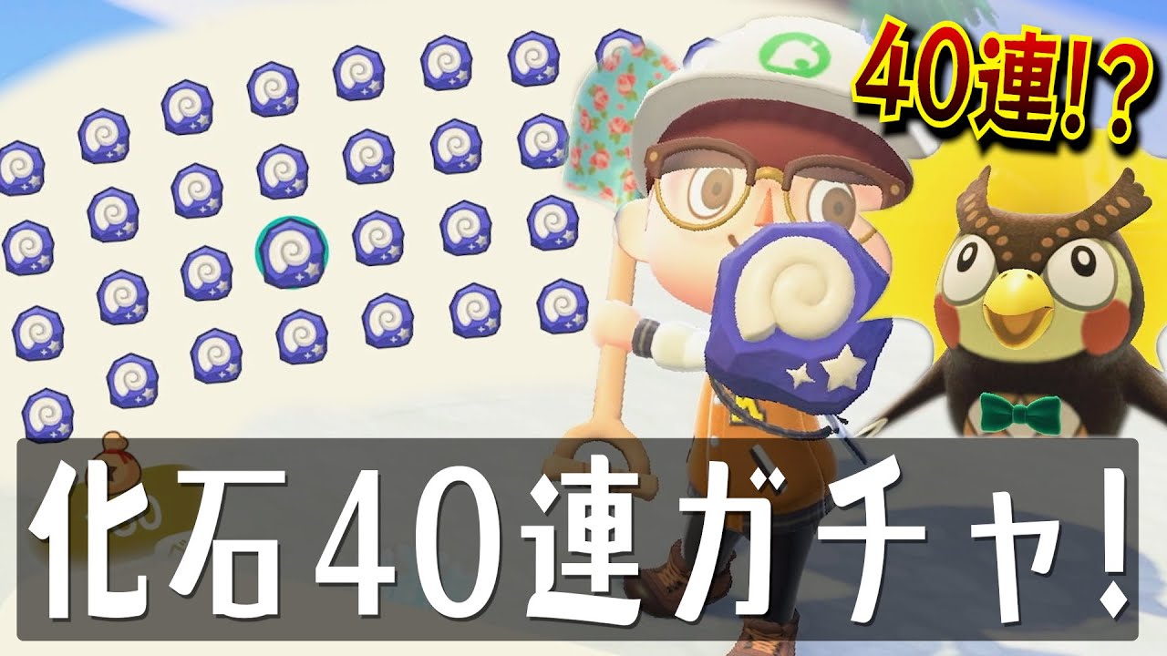 【あつ森】フータも衝撃の化石ガチャ40連！港町エリアもちょこっと改良！【あつまれどうぶつの森】