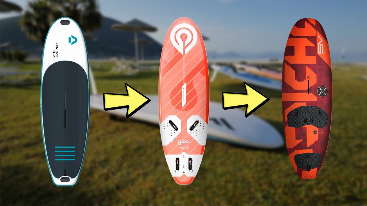 Beginner Windsurfers Advised to Start on Large, Stable Boards of 180-240 Liters