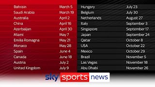 Record 24-race Formula 1 calendar revealed as Las Vegas debuts and China returns in 2023