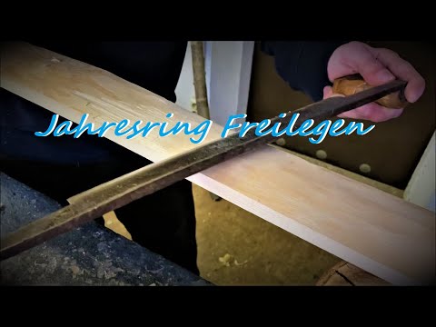 Bogenbau - Jahresring freilegen Esche
