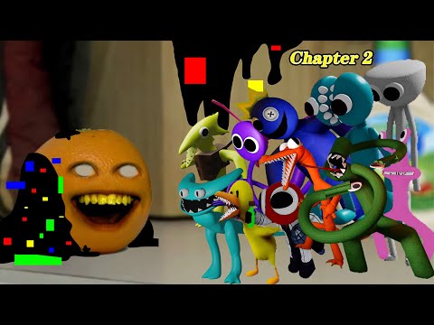 FNF Sliced But All Rainbow Friends Chapter 2 Sing it | Annoying Orange x Cyan & new Yellow Join