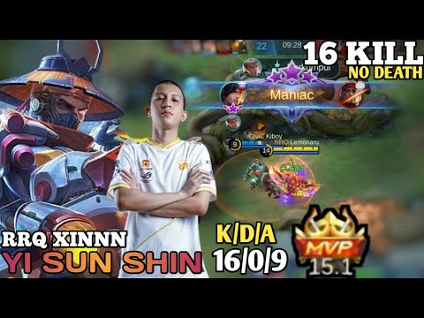 MANIAC!! 16 Kill No Death | Best Build YSS 2021 | By RRQ XINNN | MLBB