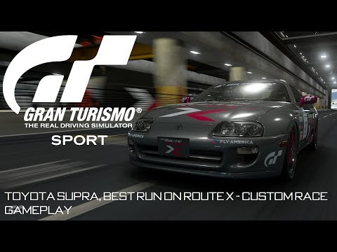 Gran Turismo Sport: Toyota Supra, Best Run on Route X - Custom Race Gameplay