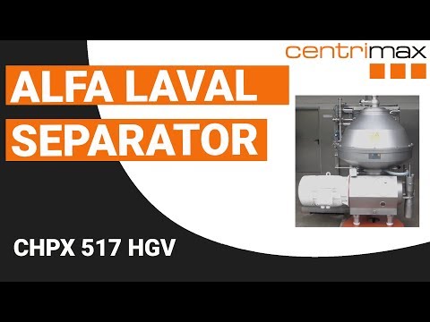 ✔Alfa Laval Separator CHPX 517 HGV - factory rebuilt / generalüberholt – Centrimax