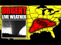 🔴LIVE - Severe Weather Coverage With Storm Chasers On The Ground - Live Weather Channel...