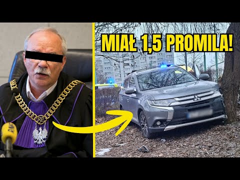 Sędzia rozbił się po pijaku. Pomimo immunitetu skończył w kajdankach, na dołku i z zarzutami!