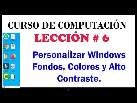 Customize Windows Backgrounds, Colors, and High Contrast. Computer Course. Video 6.