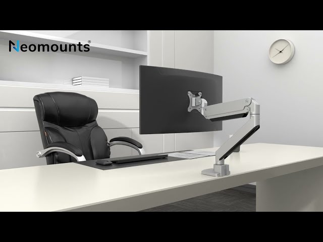 Video teaser for Neomounts NM-D775SILVERPLUS monitor desk mount for curved screens