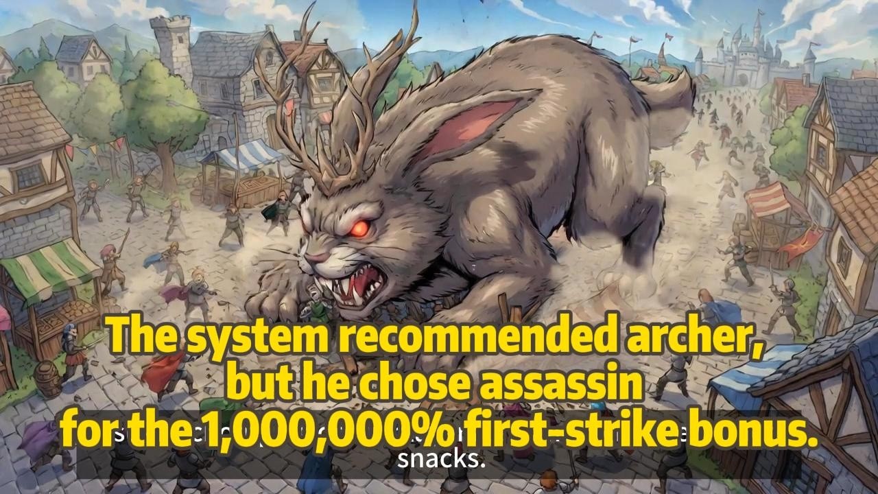 The system recommended archer, but he chose assassin for the 1,000,000% first-strike bonus.