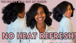 Bring Your Silk Press Back to Life Without Heat | Fluffy Curls w/o Additional Heat on Natural Hair