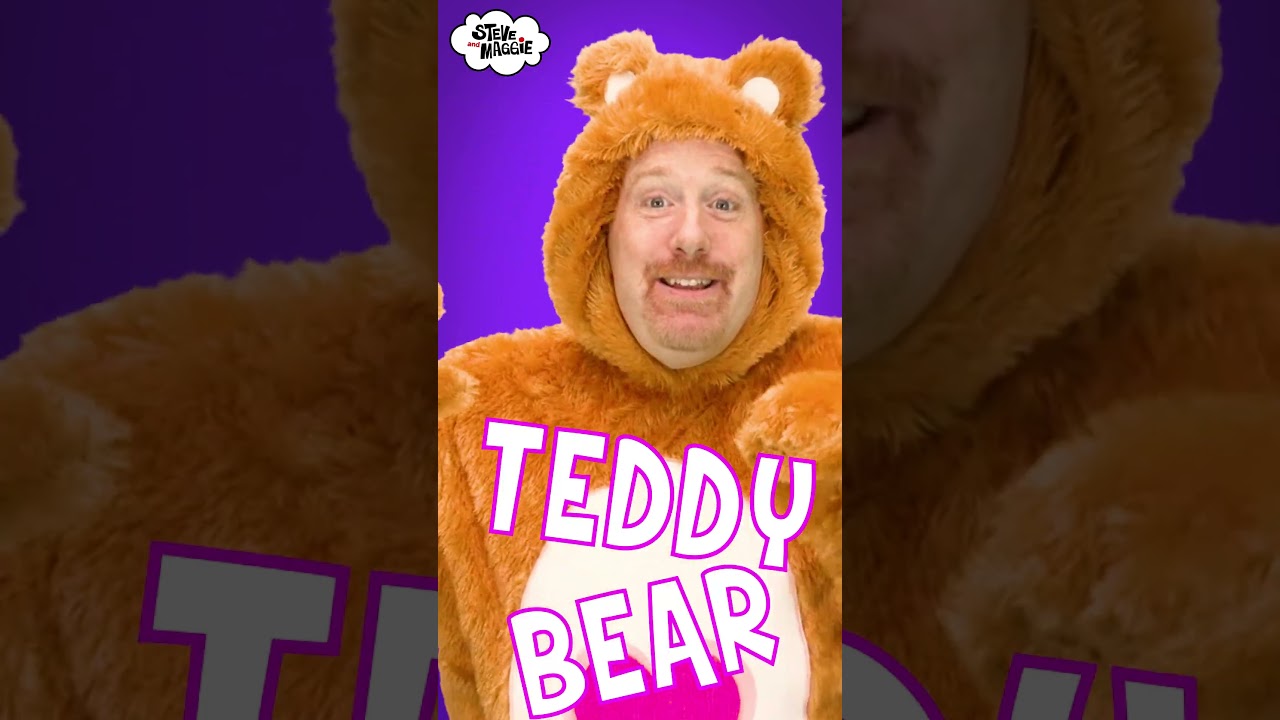 🎵 Steve’s Wiggle Dance with Teddy Bears! 🧸💃 Steve and Maggie #shorts #steveandmaggie 🧍‍♂️