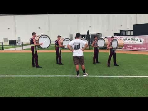 Boston Crusaders 2018 Bass Drums - Exercises with 4s