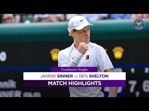 Sinner flies through | Jannik Sinner vs Ben Shelton | Highlights | Wimbledon 2025