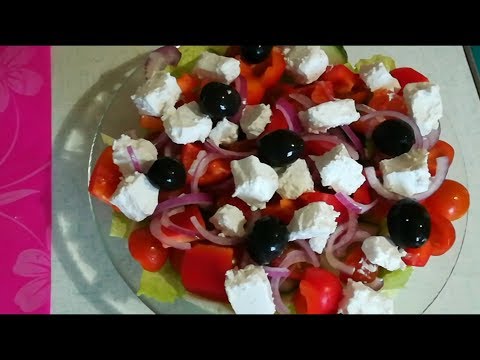 Греческий салат - быстрый и очень вкусный рецепт