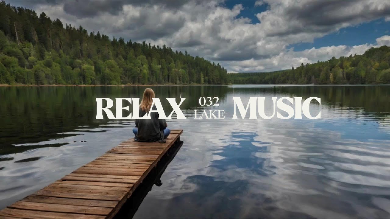 Peaceful Lake with Soothing Ambient Piano Music | Calm Relaxation for Sleep, Study, Stress Relief