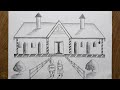 School drawing tutorial/ Easy way to draw School step by step