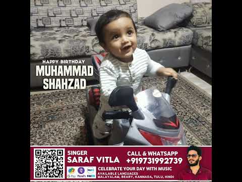 Happy Birthday Shahzad | Malayalam Ashamsa Ganam | Singer Saraf Vitla | Call & WhatsApp 9731992739