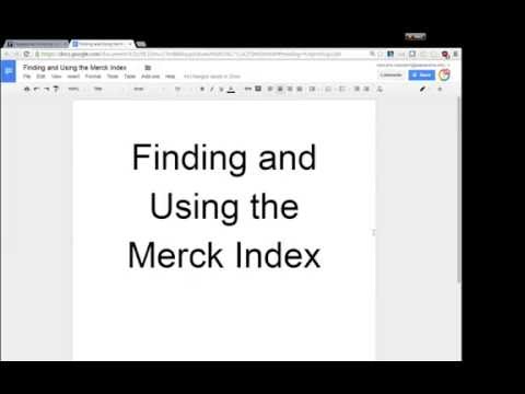 Finding And Using The Merck Index