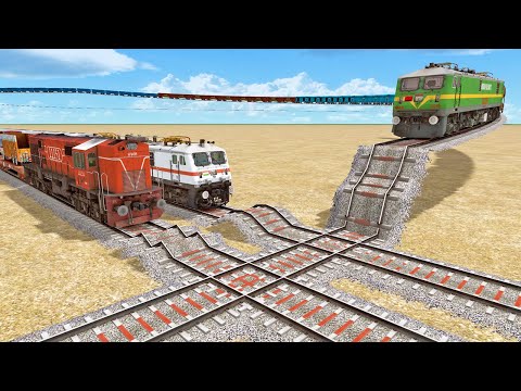 3 TRAINS RUNNING ON RISKY RAILWAY TRACKS | Most Dangerous Railroad Tracks | Train Simulator 2022