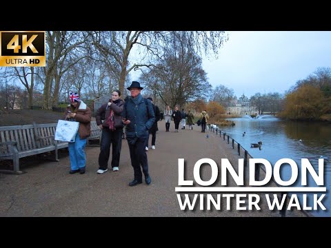 LONDON WINTER WALK 2026 | Walking On Grey January Day From St James’s Park To Big Ben ☁️ [4K]
