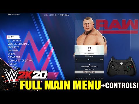 WWE 2K20 Full Main Menu Walkthrough, Controls, All Overalls, Options, Match Types & More!