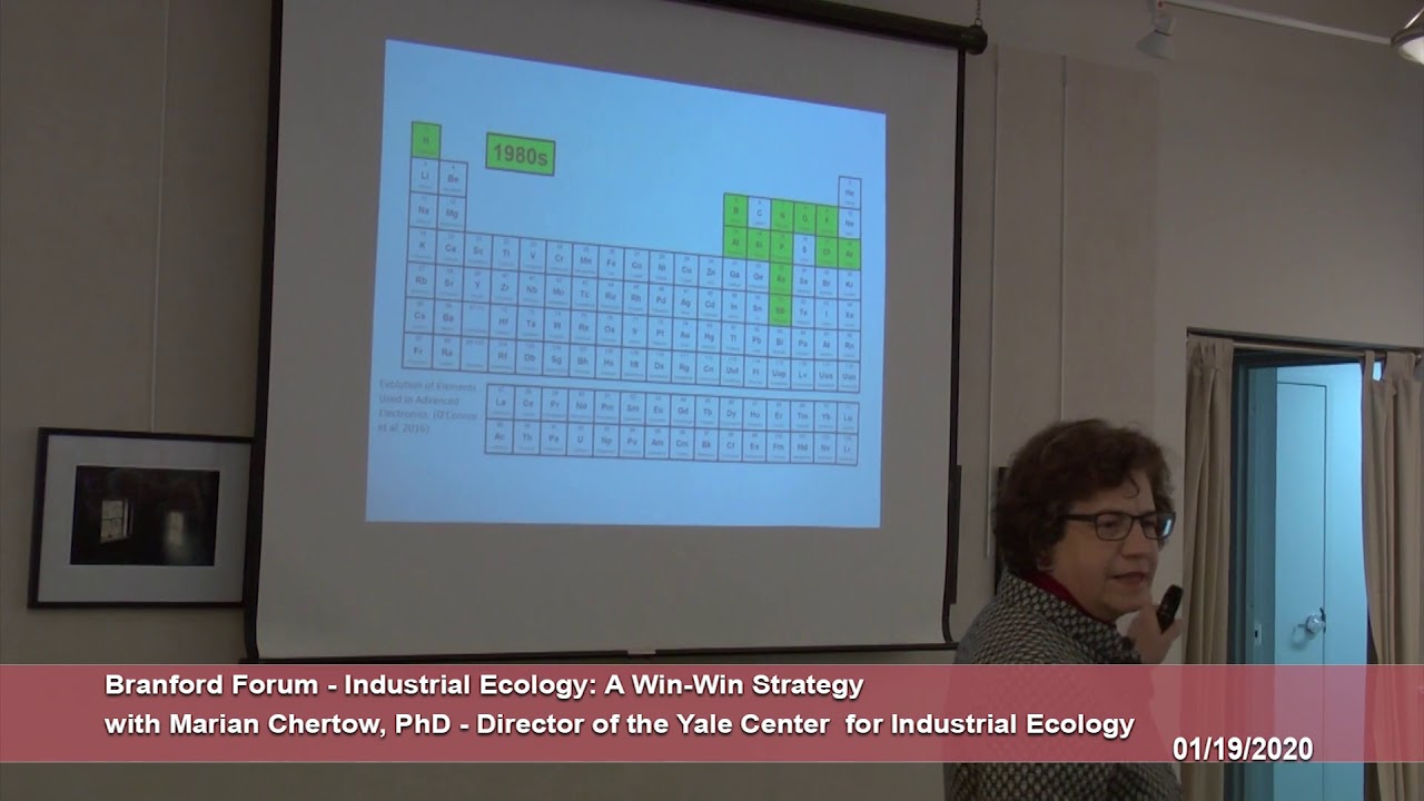 Branford Forum: Industrial Ecology: A Win-Win Strategy w/ Marian Chertow, PhD