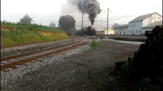 preview picture of video 'Strasburg Railroad Extra 90 pulling freight at Leaman Place Jct. 8/3/2012'