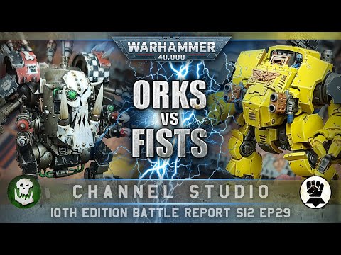 Orks vs Space Marines Imperial Fists Warhammer 40K Battle Report 10th Edition 2000pts