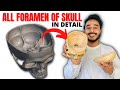 all foramen of skull anatomy | skull foramen anatomy | skull foramina anatomy