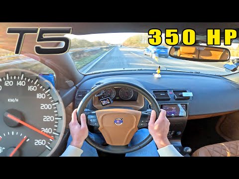 VOLVO S40 T5 has a 350HP ETHANOL INJECTED 2.5 TURBO on AUTOBAHN!