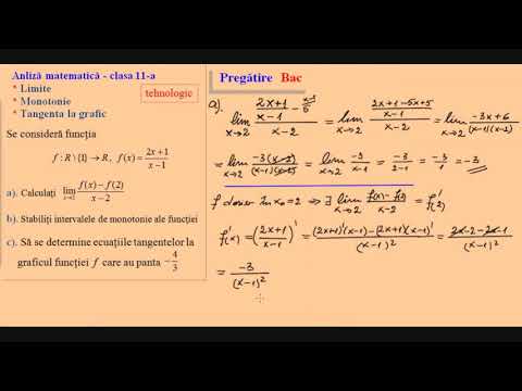 Pregatire Bac - Analiza Matematica, Clasa a XI-a (Tehnologic)