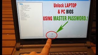 How to Break, Unlock or Bypass BIOS Password For Laptops & PC Using Master Password