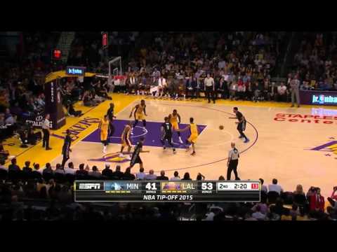 Rookie Karl-Anthony Towns first NBA Game 14 Points 12 Rebounds Oct 28 2015