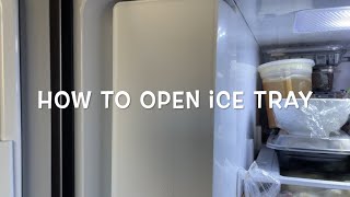 Samsung fridge: How to open the freezer ice tray/drawer