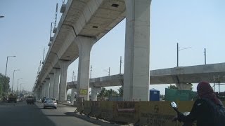 preview picture of video 'Hyderabad Metro-Down Ramp near Nagole depot'