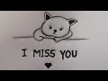 HOW TO DRAW AN I MISS YOU EASY DRAWING TamilNewArt