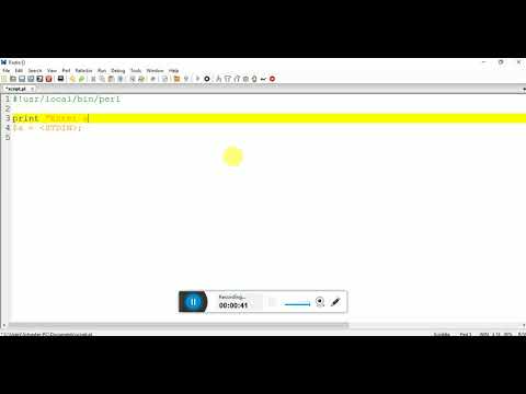 Taking Scalar input in Perl