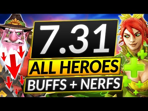 NEW PATCH 7.31 HERO CHANGES - EVERY BUFF and NERF ANALyzed - Dota 2 Guide