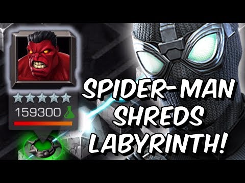 Spider-Man SHREDS Labyrinth Red Hulk, Elektra & Old Man Logan! - Marvel Contest of Champions