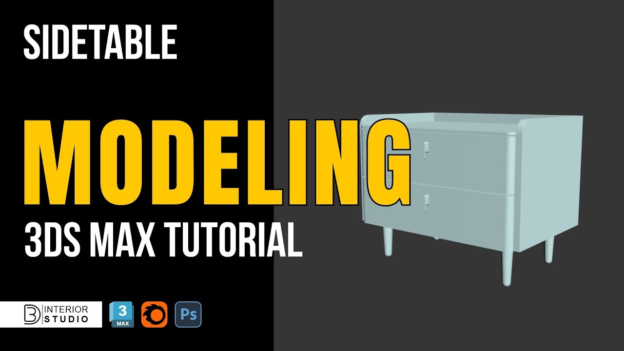 Side Table Modeling in 3ds Max | Beginner Friendly Furniture Tutorial | @3dinteriorstudio