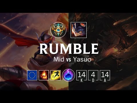 Rumble Mid vs Yasuo - EUW Challenger Patch 8.19