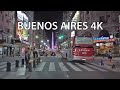 Buenos Aires 4K Night Drive Driving Downtown