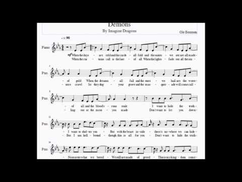 Demons (Imagine Dragons) NOTES/ SPARTITO/ SHEET MUSIC